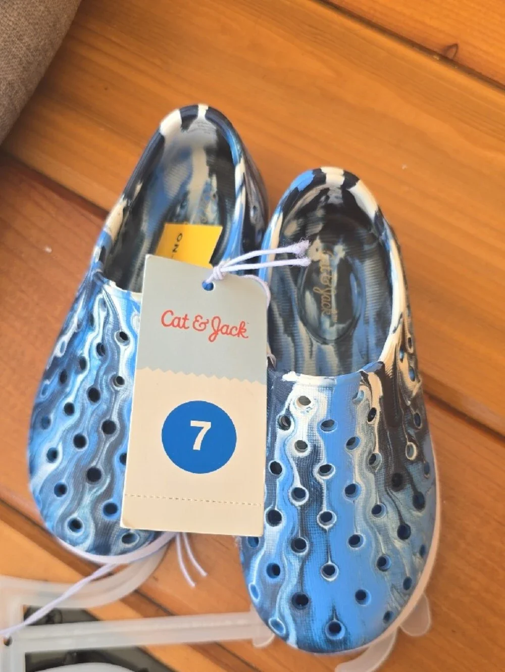 Kids Blue Water-Resistant Slip-On Shoes